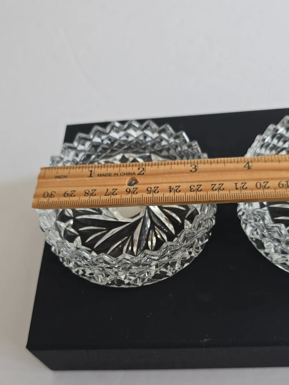 Vintage The European Collection Set Of 2 Crystal  Coasters Bowls Germany